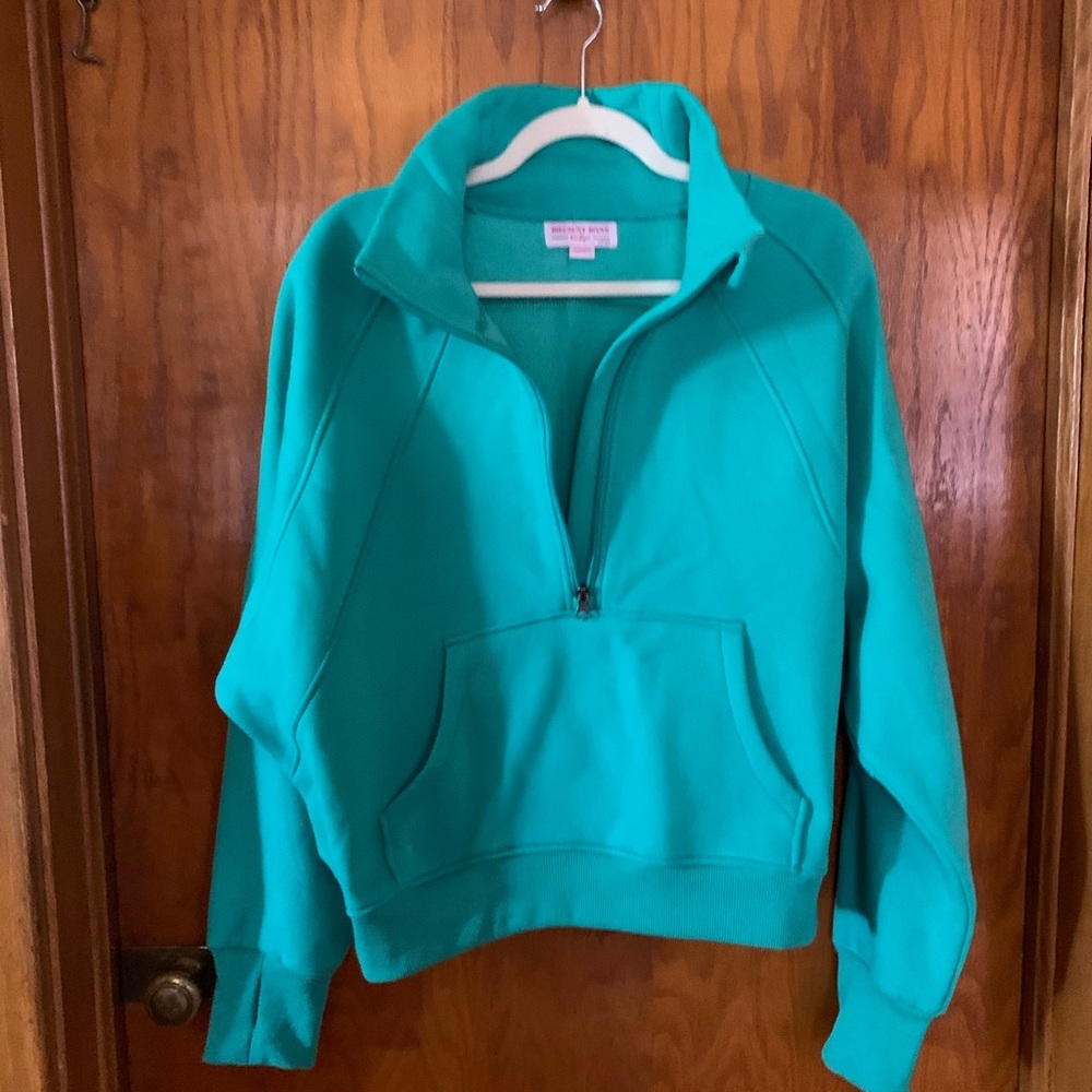 Discount Divas Women's Mint/Teal Quarter -Zip Sweatshirt